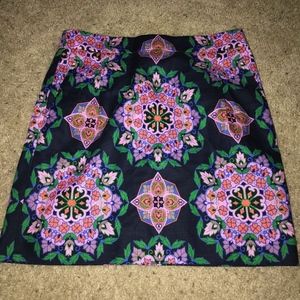 j crew pattern pencil skirt